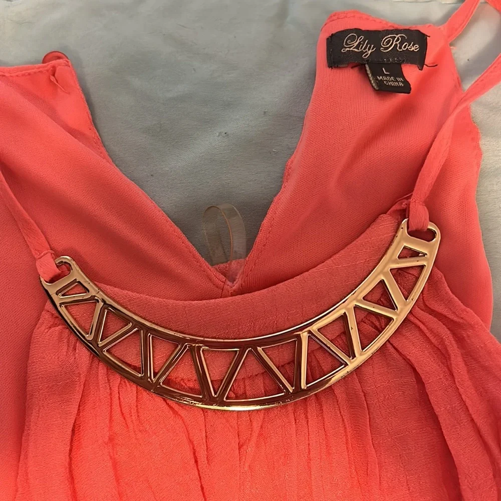 Coral dress - Picture 3 of 4